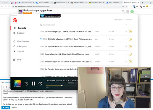 Screen Shot of Pocket Cast on macOS