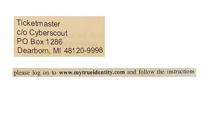 Legit ticketmaster postal or not