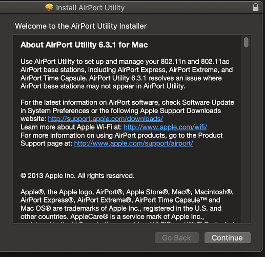 for xboxairport utility mac settings