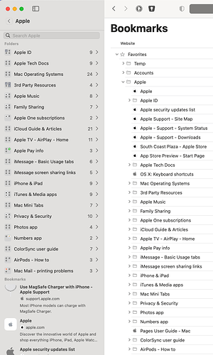 Bookmarks sidebar v edit