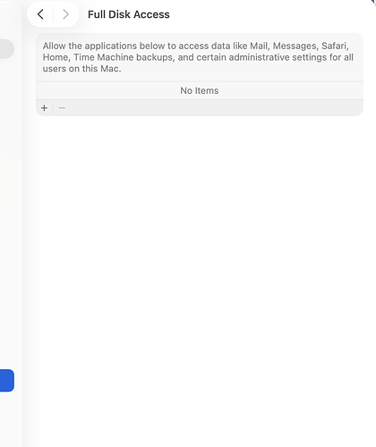 Full Disk Access, ok sure, but ...