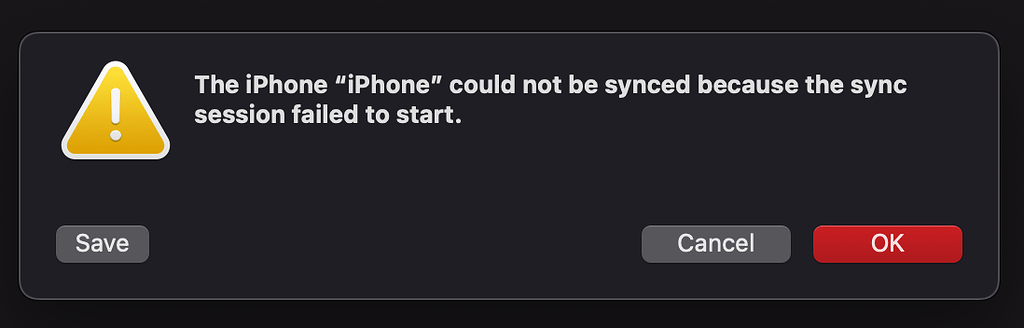 What to do when a manual iPhone sync fails to start - TidBITS Talk ...