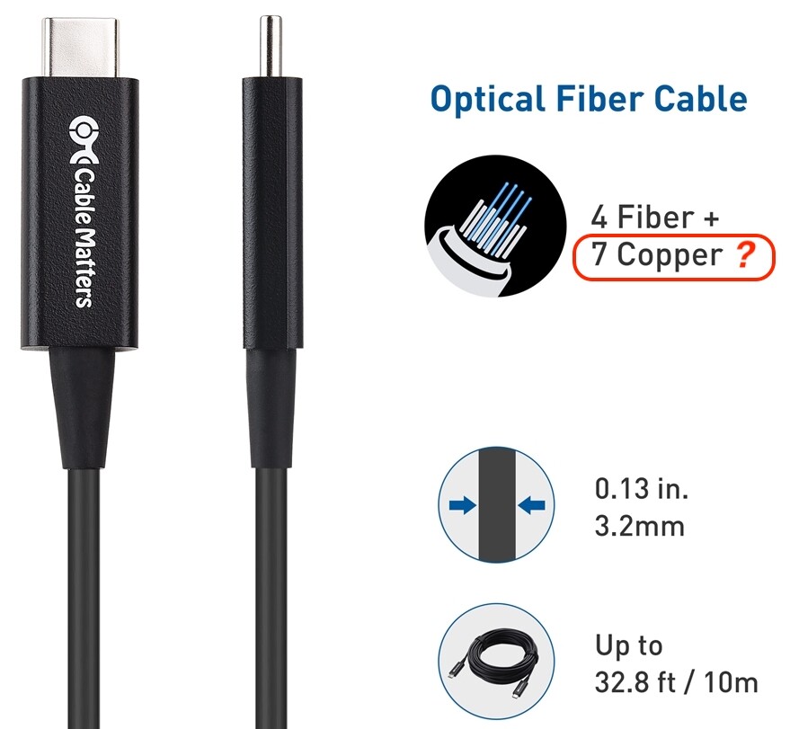 Cable Matters [USB-IF Certified] 40Gbps USB 4 Cable 2.6 ft, 8K Video, 240W  Charging, USB4