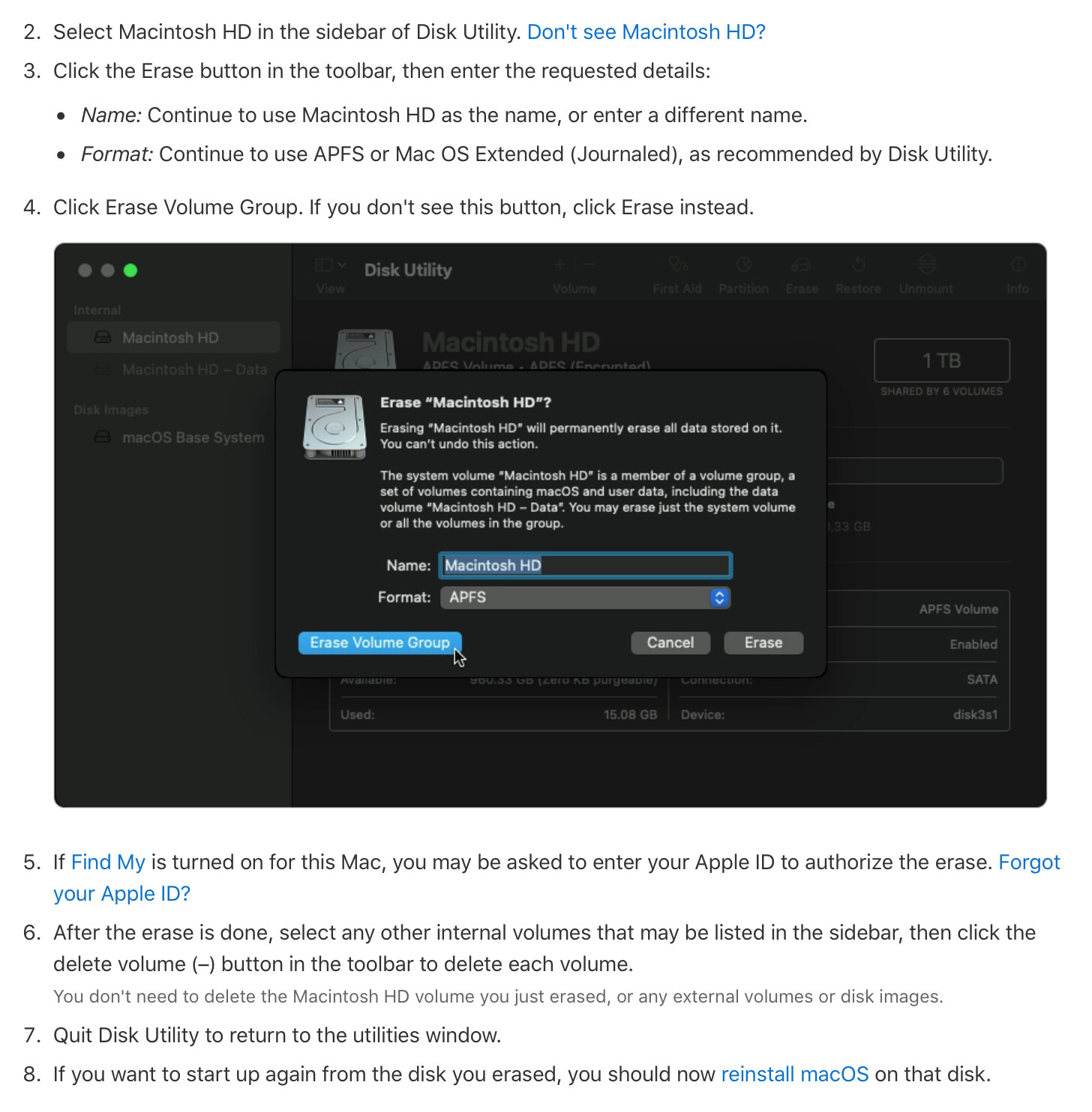 The right way to erase disk for a clean install on Catalina/Big Sur