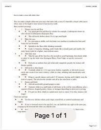 print preview with double bullets